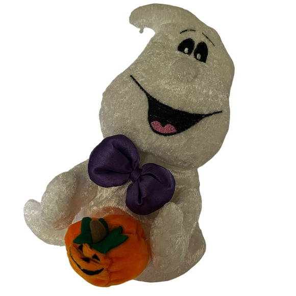 Vintage Other - Vintage Ghost Pumpkin Halloween Super Soft Pellet Stuffed Plush